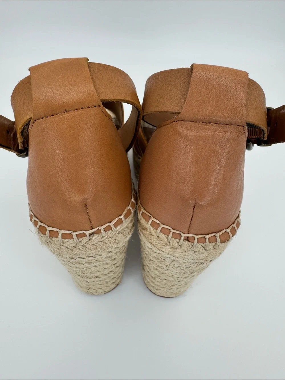 TREASURE & BOND Sannibel Wedge Sandals 7.5 Tan Leather Espadrille Platform